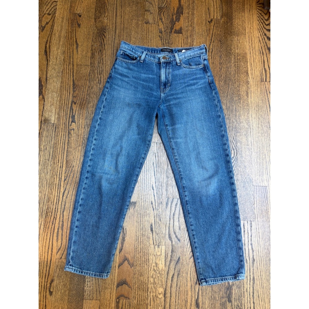 Banana Republic Barrel Jeans 25 Blue High Rise Minimalist Casual Luxury Heritage